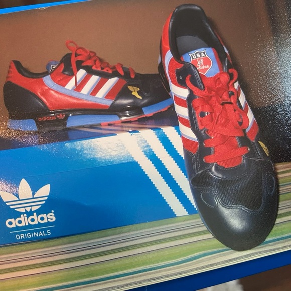Adidas Jesse Owens ZX 800 Sneakers - 10.5 Red Blue Black Collectible